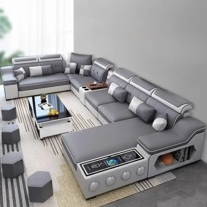 Salon canapés de luxe moderne nordique confortable Design