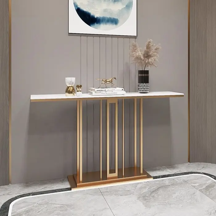 Table Console de luxe française, minimaliste, Glam, moderne, Premium, pour couloir, entrée, meubles 