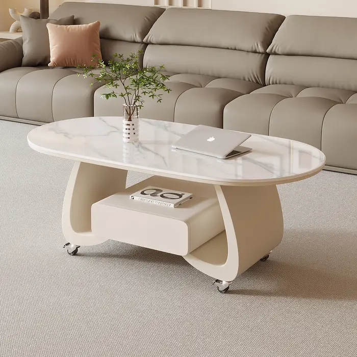 Table basse design claire, ornements nordiques simples, Table basse italienne, Magazine Premium, meu