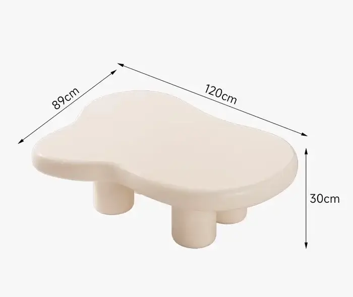 Table basse nuage nordique maison salon petit appartement Simple Table de forme moderne crème Wabi-S