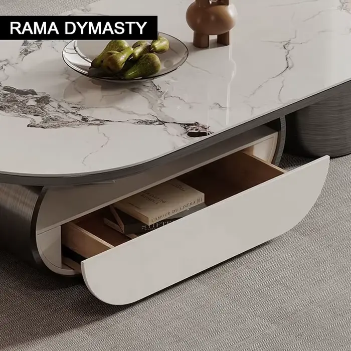 Petite table basse simple en acier inoxydable