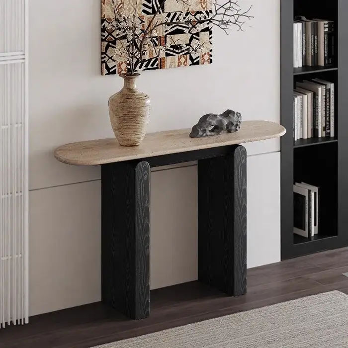 Table console minimaliste vintage italienne premium esthétique élégante