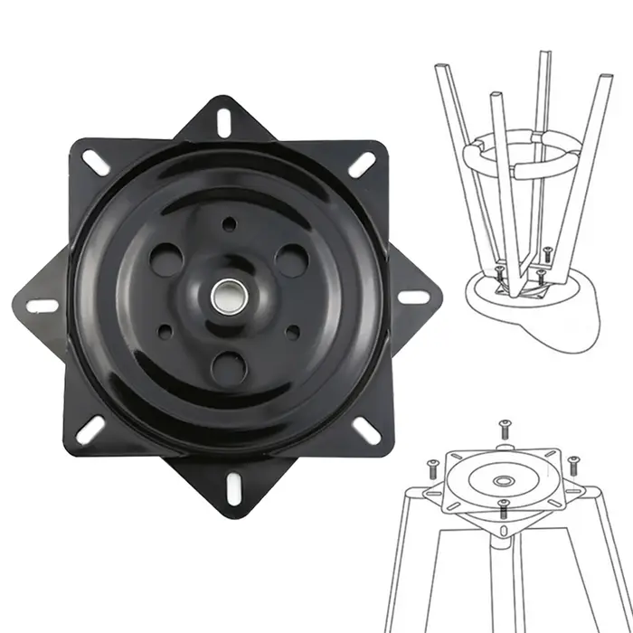 Plateau pivotant universel de 6 pouces pour tabourets