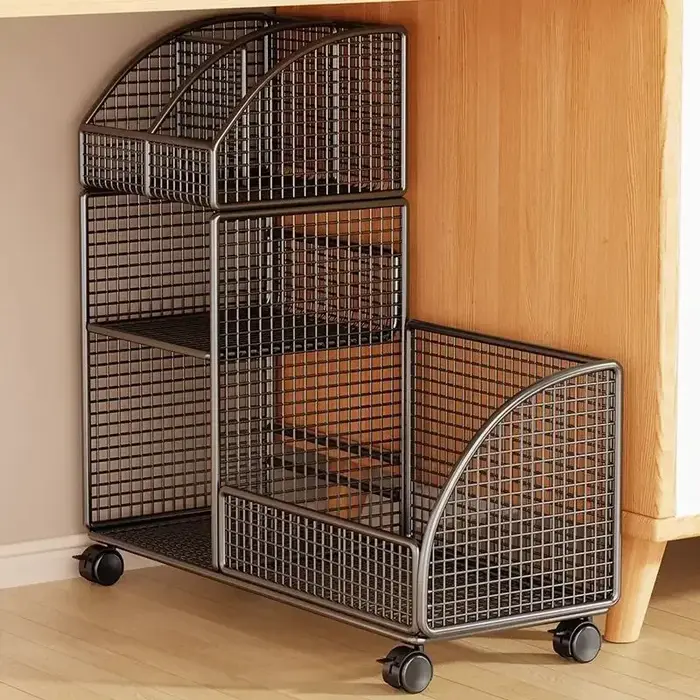 Bibliothèque de rangement multicouche, support de rangement de documents et de livres de bureau Mobile, grande bibliothèque de rangement latérale de bureau