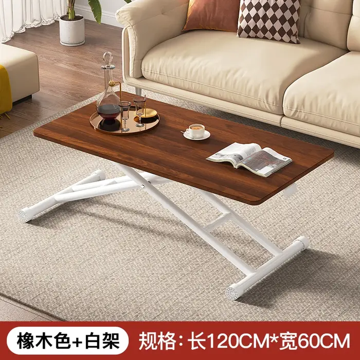 Table basse rétro avec pieds en métal, Unique, tendance sur roulettes, Glam, rectangulaire, meuble B