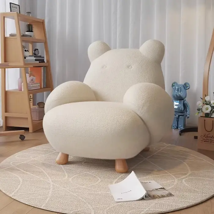Blanc Kawaii appui-tête chaises salon luxe lecture méditation