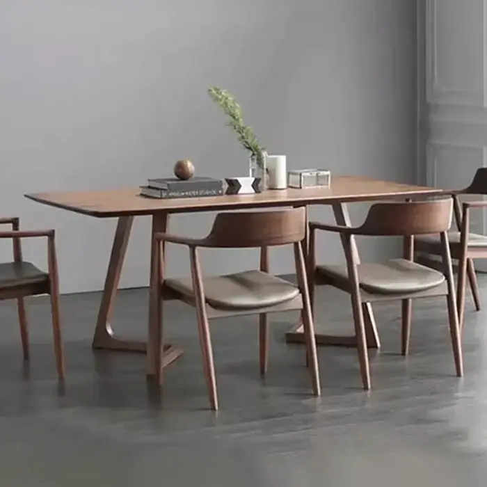 Ensemble de Table à manger en bois pour Restaurant, moderne, 4 chaises, Design, Newclassic, pour 6 p