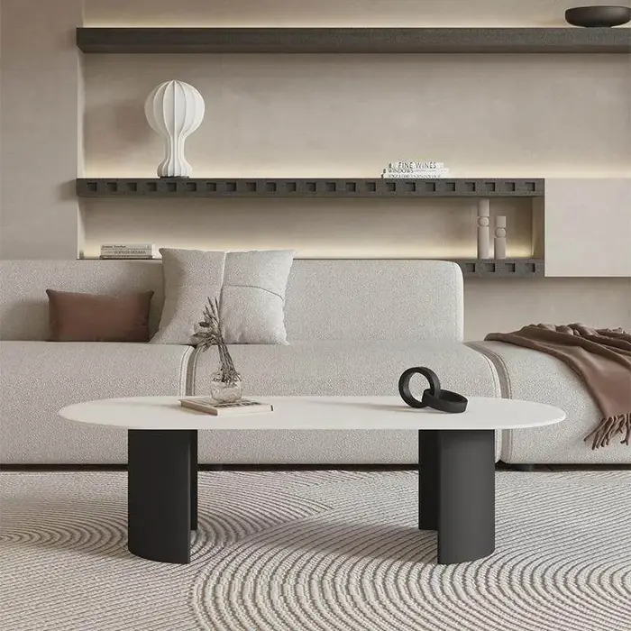 Table basse ovale moderne