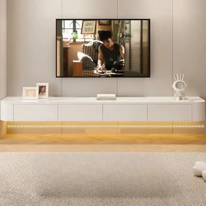 Meuble Tv mural flottant en bois, meuble de salon moderne, Meuble de rangement, Meuble Tv Suspendu M