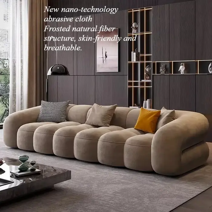 Canapé de salon de luxe double design moderne minimaliste pour adultes