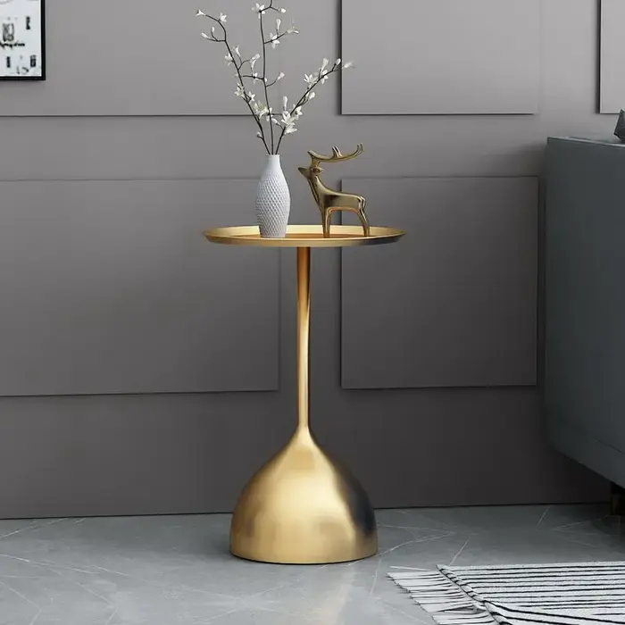 Petite Table Basse Nordique Créative de Luxe, Table d'Angle Simple en Fer Forgé, Table de oral et de