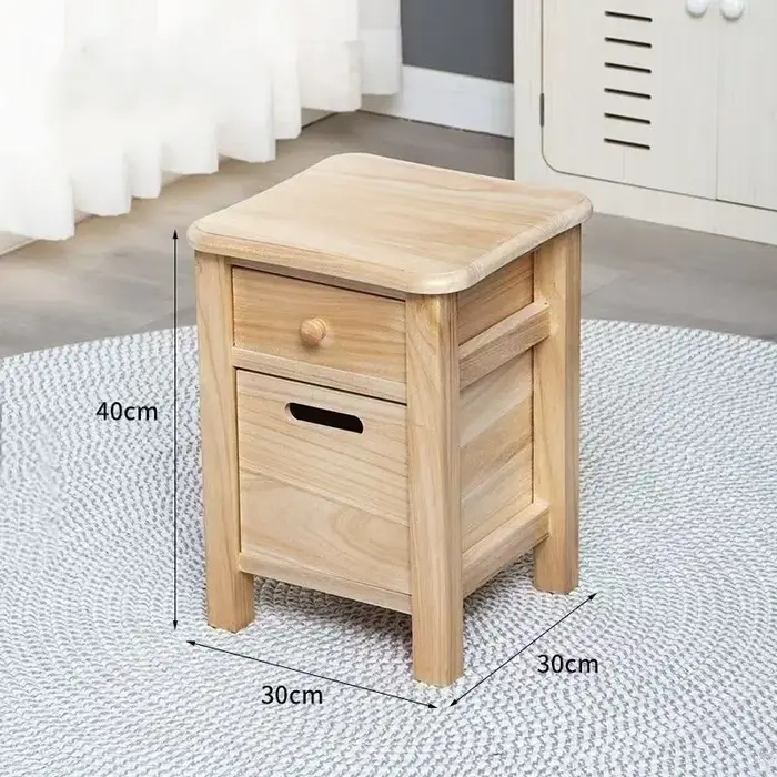 Tabouret en bois avec rangement