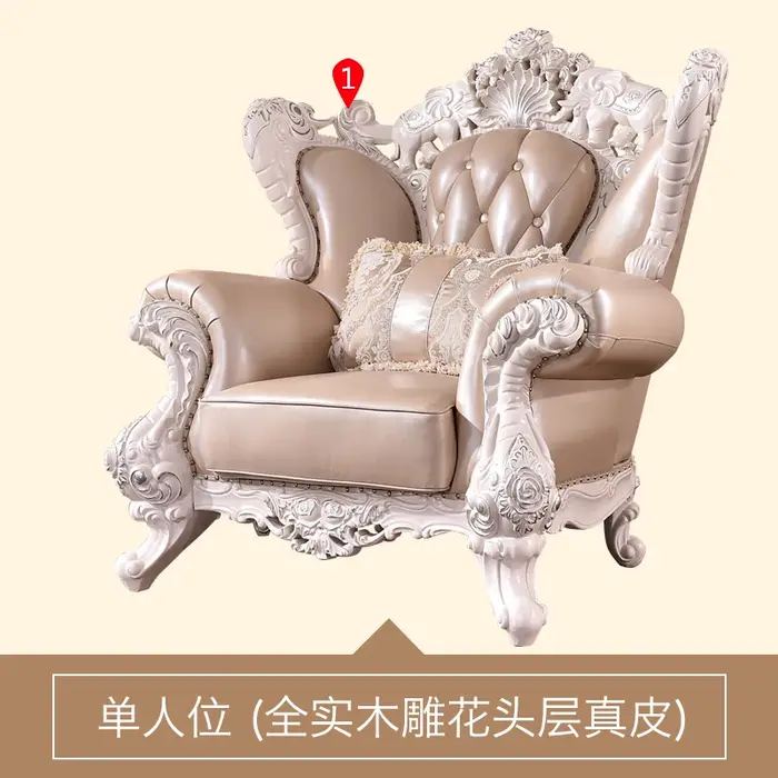 Canapé Double classique, accoudoir de luxe, coussin romantique européen, élégant, relaxant, Divani D