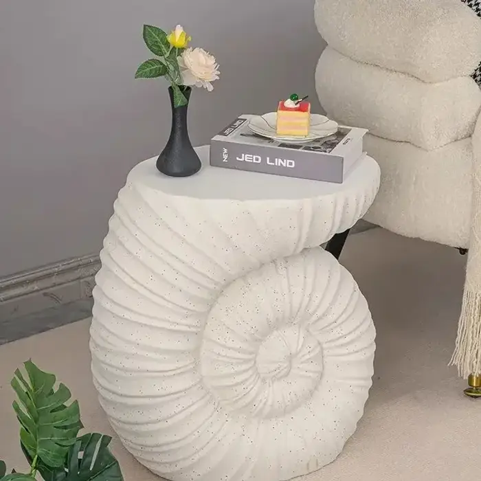 Table basse créative en forme de coquillage de style nordique