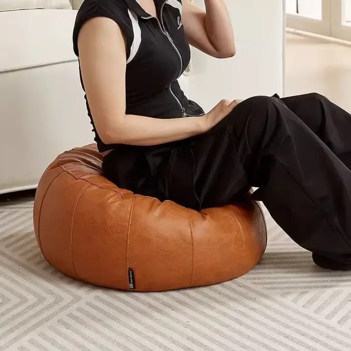 Banc de rangement en cuir PU non rembourré