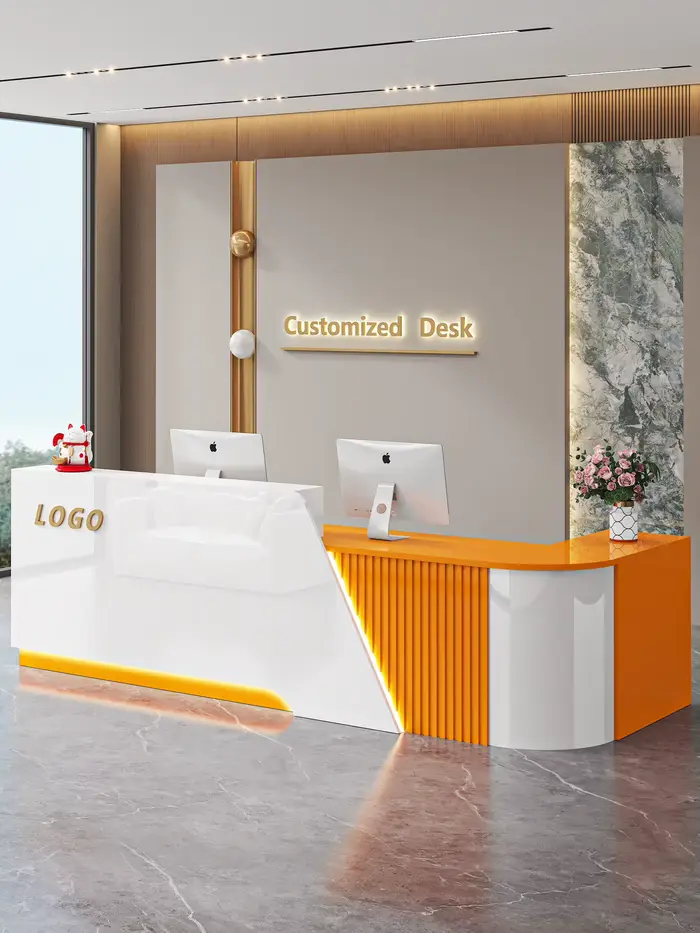 Bureau esthétique personnalisé, style italien, classique, polyvalent, bureau de réception, simple, t