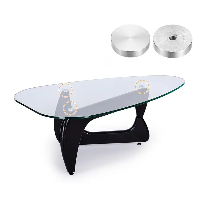 Disque en aluminium de 30/40/50/60mm de diamètre, filetage M6 M8 M10, forme ronde, Table en verre, d