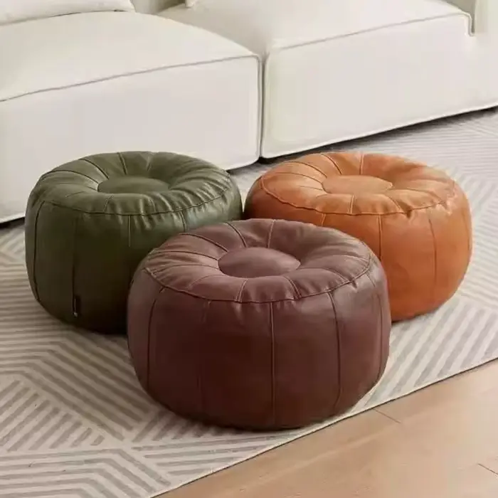 Banc de rangement en similicuir non rembourré
