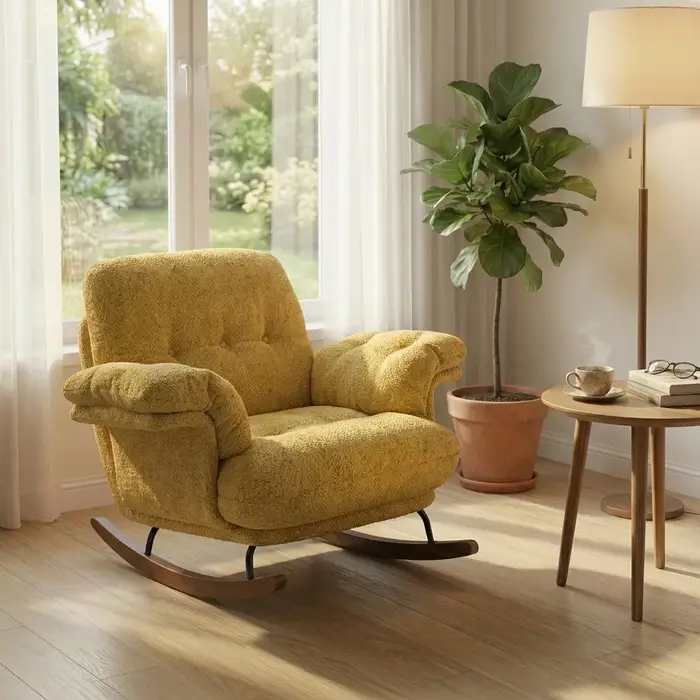 Fauteuils inclinables nordiques pour salon, fauteuils à bascule, pouf, fauteuils confortables pour s