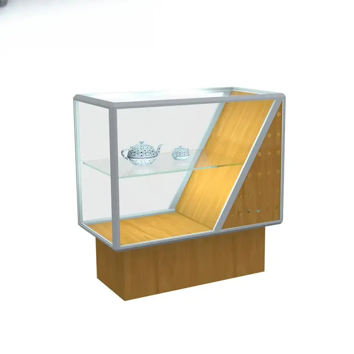 Vitrine multicolore moderne en verre trempé