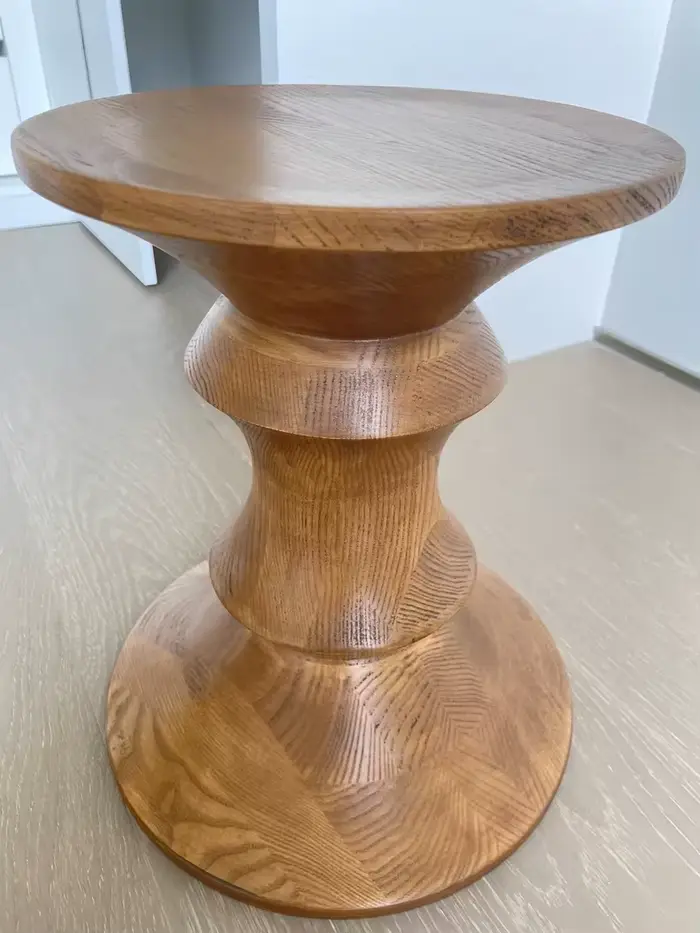 Repose-pieds rond en bois de frêne, tabouret bas, banc à chaussures, petit tabouret de salon