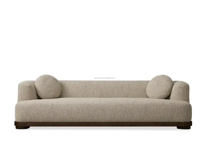 Fabriqué en Chine Canapé sectionnel modulaire de luxe en forme de U de 6 pièces avec pouf