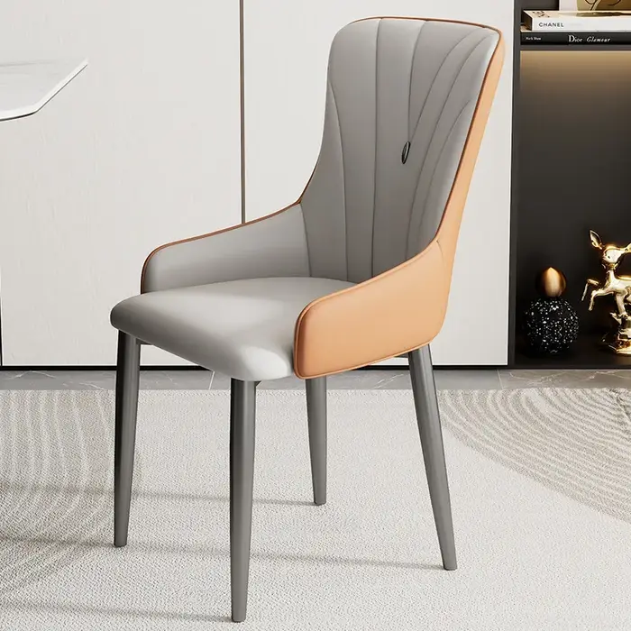 Ensemble de 2 chaises de salle à manger de luxe rembourrées, confortables, modernes, design nordique