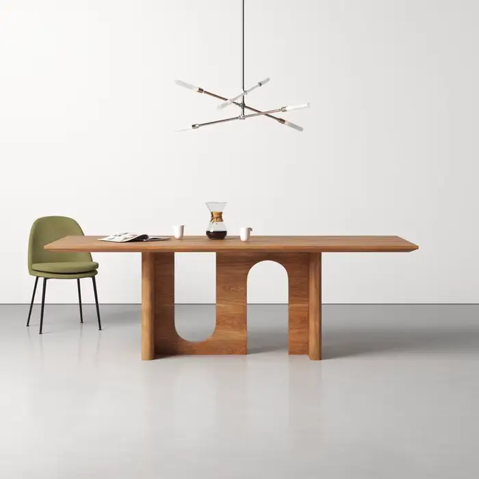 Table à manger rectangulaire pour salon, Design De luxe moderne, Table à manger Mobile nordique, meu