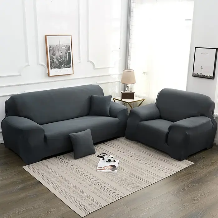 1/2/3/4 Places Housse de Canapé Extensible , Protège-Canapé pour Salon, Couverture Ajustable en Coul