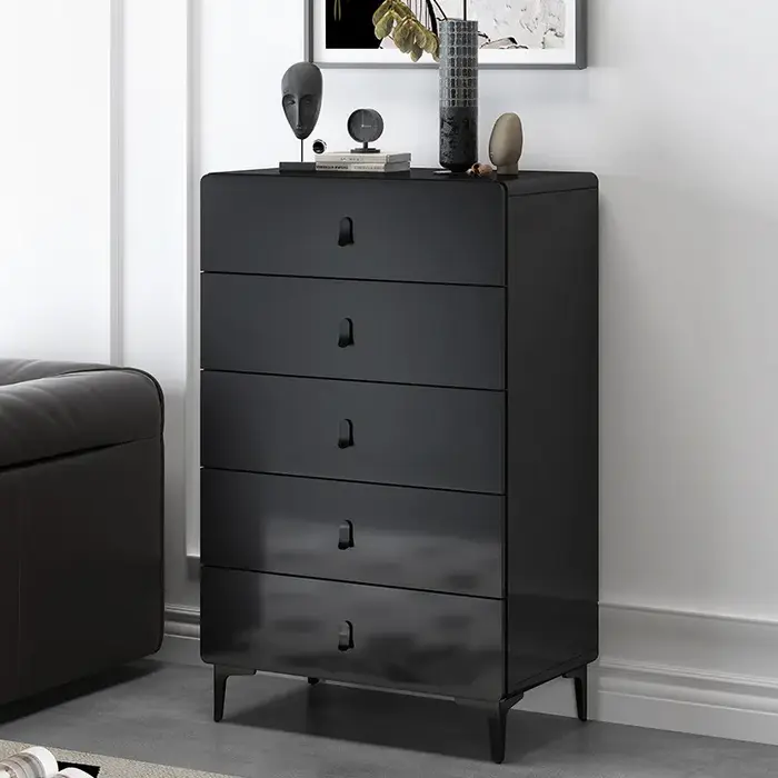 Meubles de salon modernes : Vitrine créative et élégante de style crème