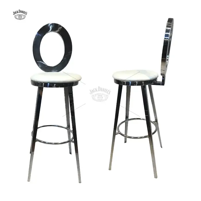 Tabourets de bar de comptoir de bar d'accent de hauteur moderne fauteuils cadres en métal pour la ch