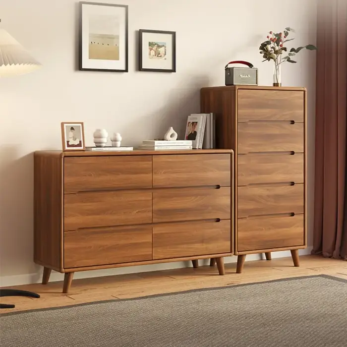 Armoires de rangement en bois pour salon