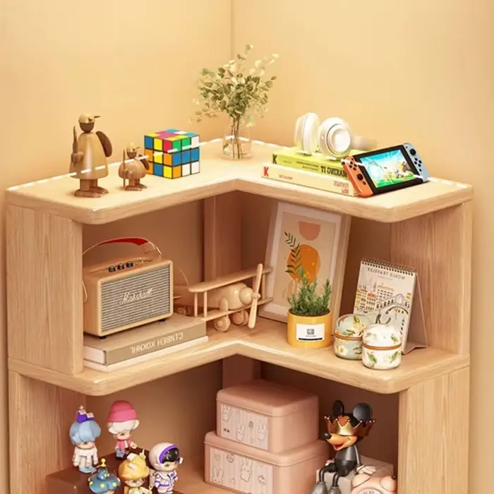 Bibliothèque d'angle en bois multicouche