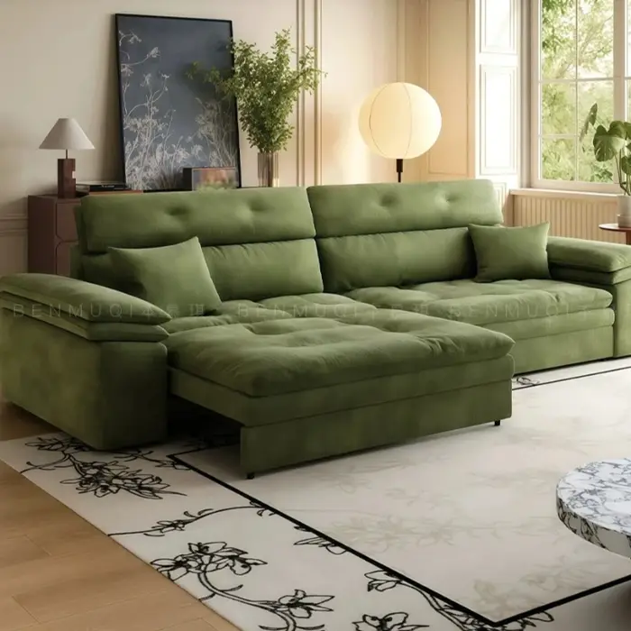 Canapé-lit italien confortable pour couple, meubles d'appoint pour le salon