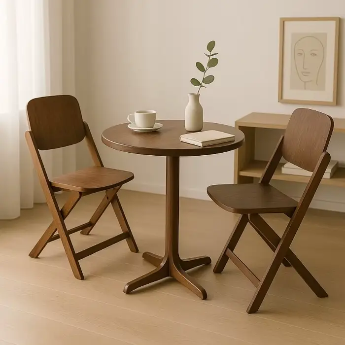 Table pliante Vintage en bois massif