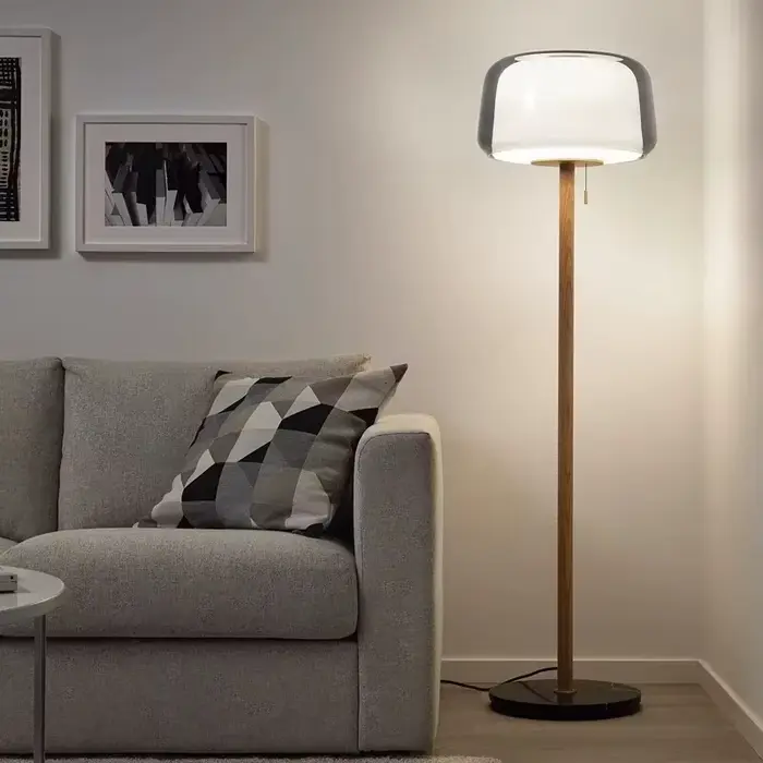 Canapé moderne coin latéral lampadaire nordique Double verre lampe de table chevet étude bureau salon créatif LED lampe sur pied