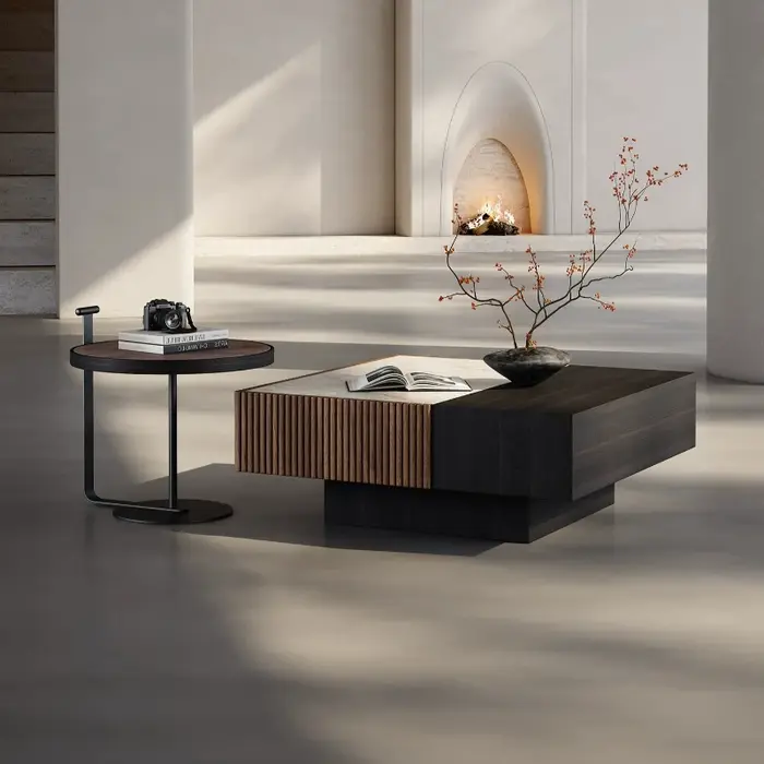 Table basse de salon moderne de style nordique pour hôtel