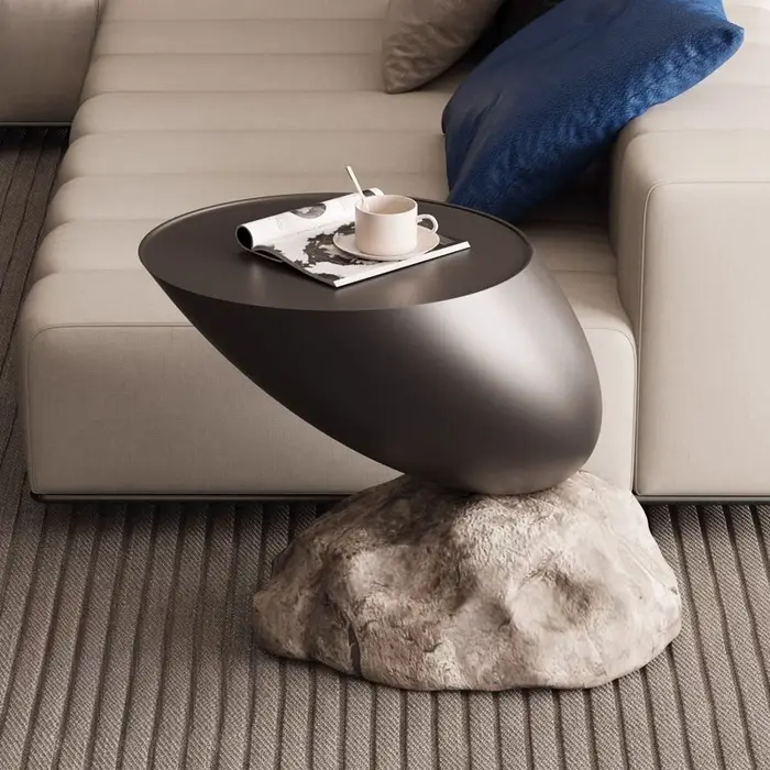 Table basse en forme de pierre Ymitation de Style minimaliste moderne, meubles de salon créatifs, Ta