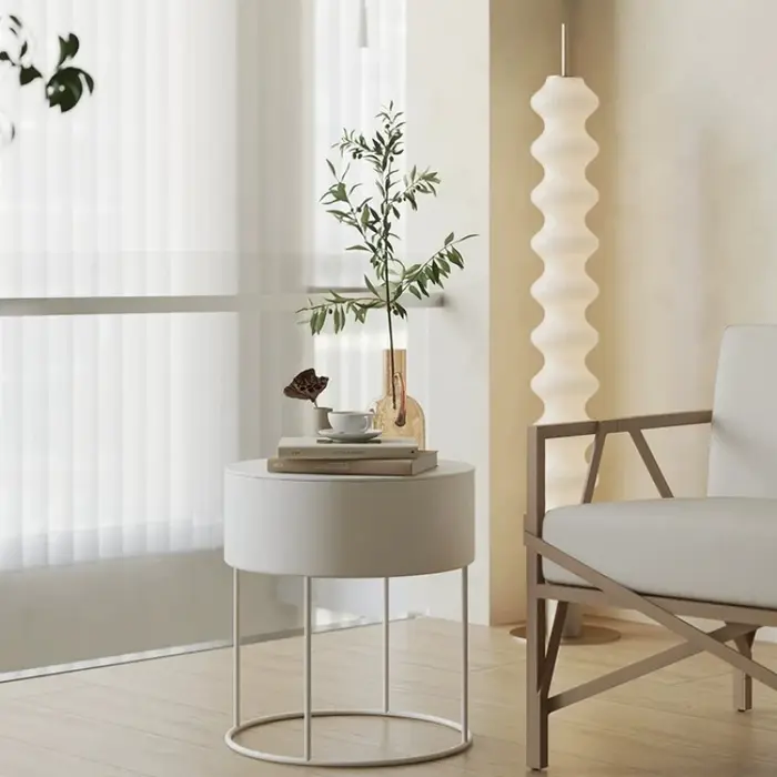 Table d'appoint en acier pour canapé