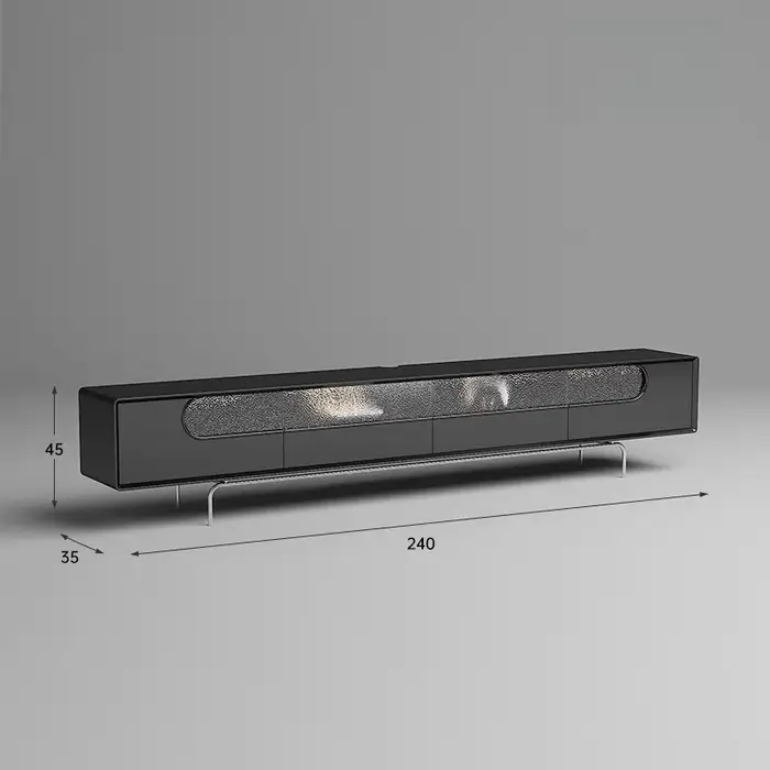 Meuble Tv noir nordique Design sol ornement Vertical