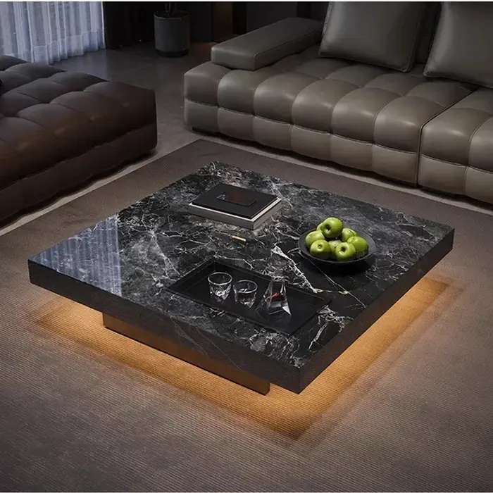 Table basse italienne minimaliste, décoration de salon, organisateur de Table d'appoint moderne et e