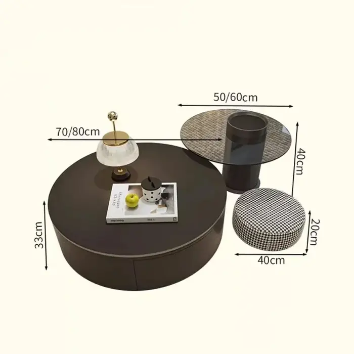 Table basse Unique De luxe nordique salon esthétique Tables basses rondes minimaliste mignon Mesa De Centro meubles De maison