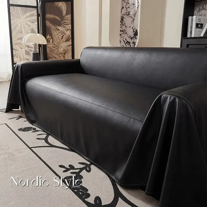 Housse de canapé universelle en cuir souple