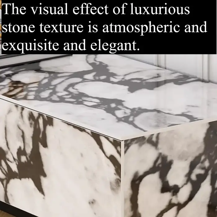 Meuble TV de Luxe Unique avec Rangement et Ornement