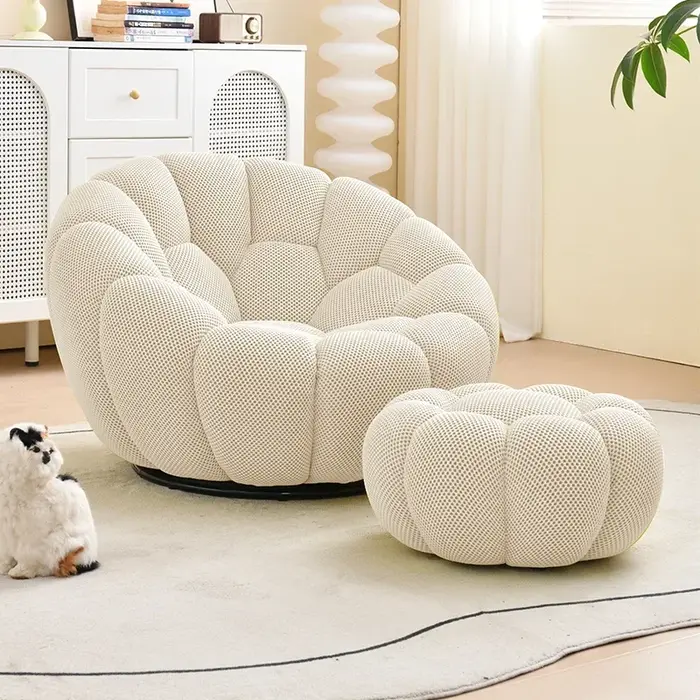 Fauteuil de relaxation individuel design en forme de citrouille