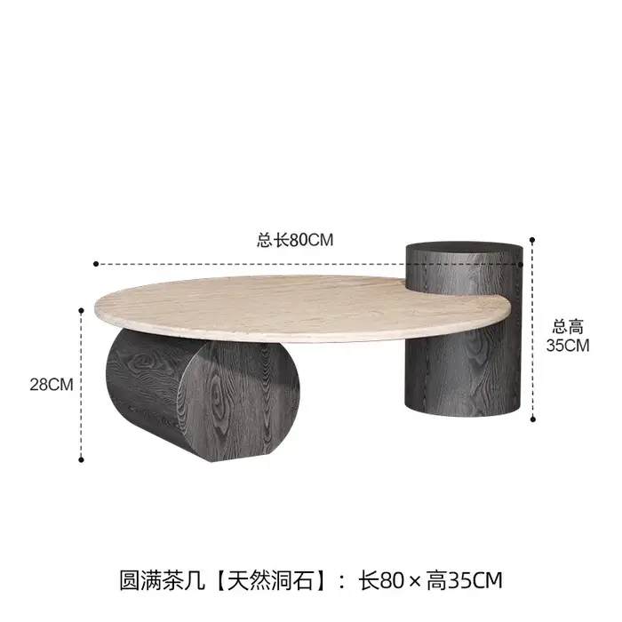Wabi Sabi Table basse moderne Unique ronde nordique rustique Table basse chambre basse Mesas Auxilia