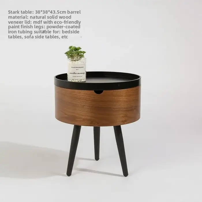 Table Basse Ronde Minimaliste Italienne pour Petit Appartement, Table d'Appoint de Salon, Table de B