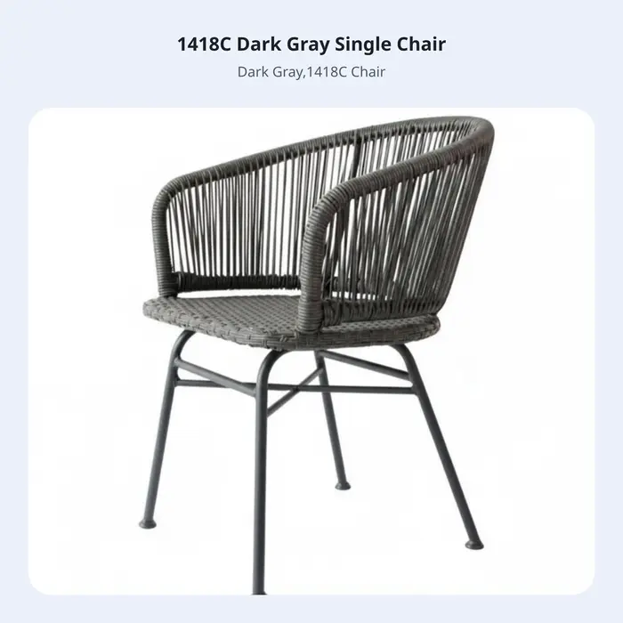 Fauteuil à dossier tressé, design nordique, chaise de patio, design minimaliste extérieur, séchage r