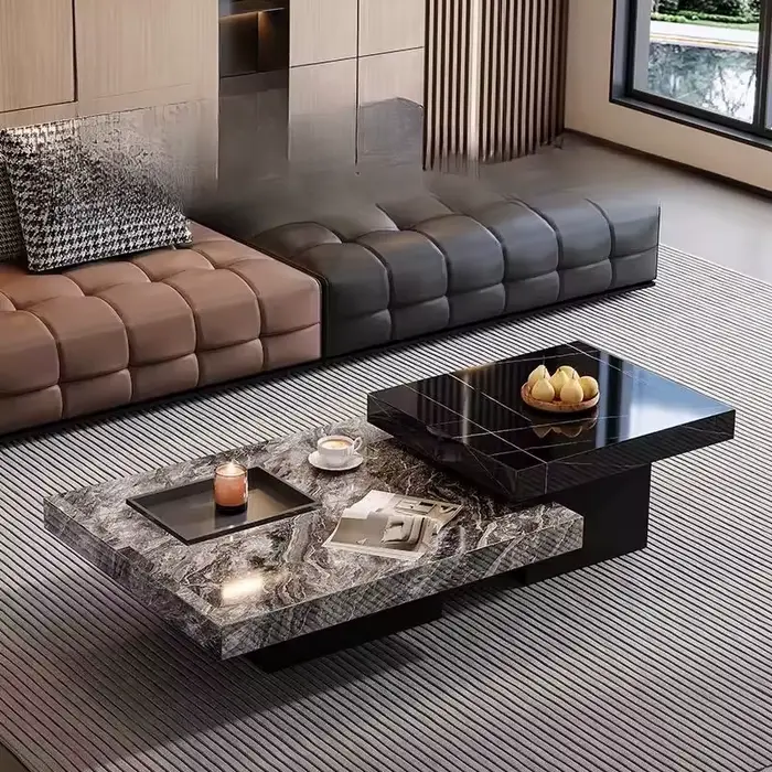 Tables basses modernes noires ensemble de luxe