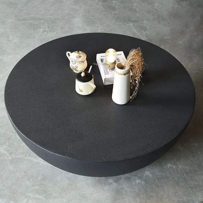 Table basse ronde sur mesure en ciment